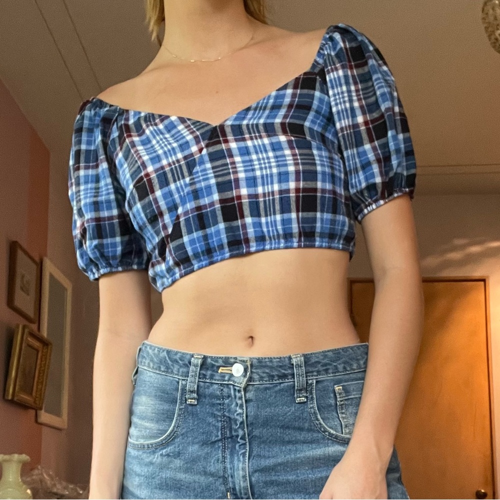Plaid crop top